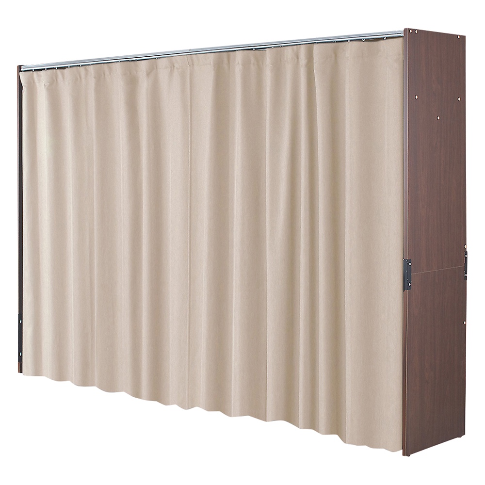 中が透けにくいカーテン付きモダンスタイルクローゼット 幅188-305cm クローゼットハンガー カバー 衣類収納 632109