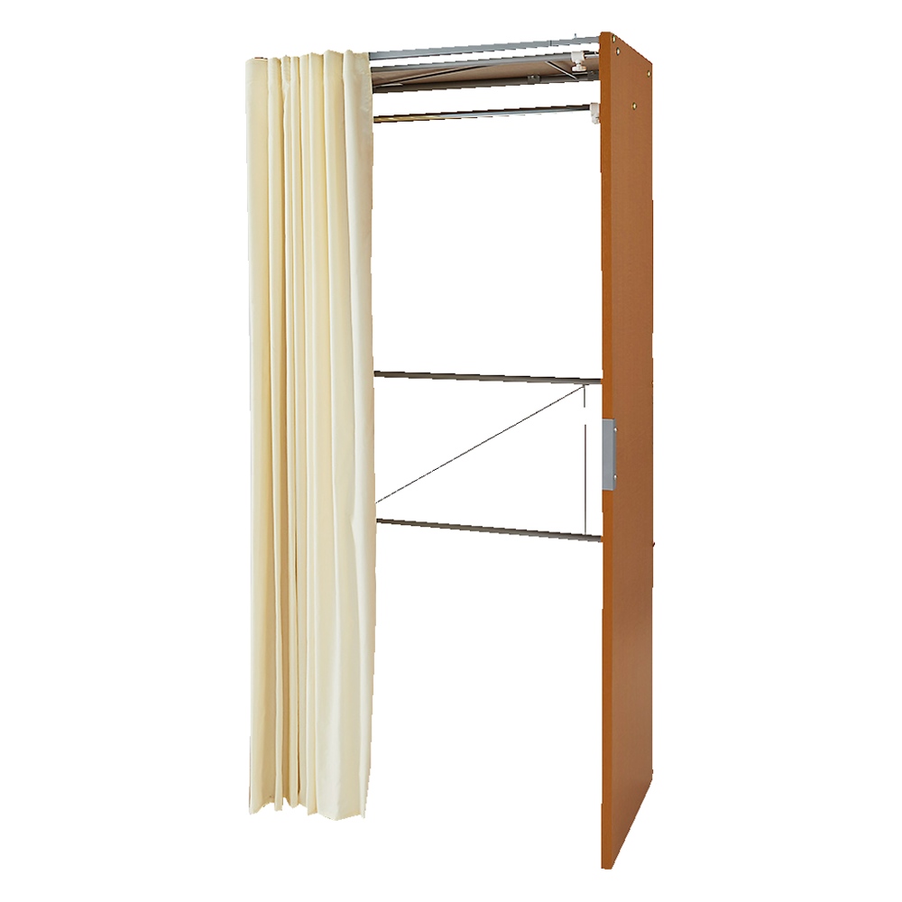 部屋に合わせてコーディネート カーテン取り替え自在ハンガー 棚なしタイプ 幅85-125cm クローゼットハンガー カバー 衣類収納 632110