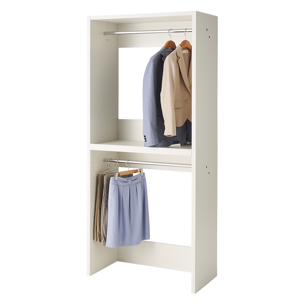 ウォークインクローゼット収納シリーズ ハンガータイプ 幅90cm・奥行55cm ワードローブ クローゼット 衣類収納 632121