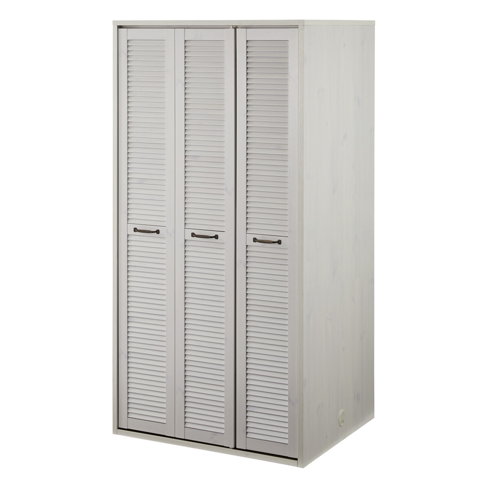 ルーバー 折れ戸クローゼット 布団収納 幅90cm ワードローブ クローゼット 衣類収納 632210