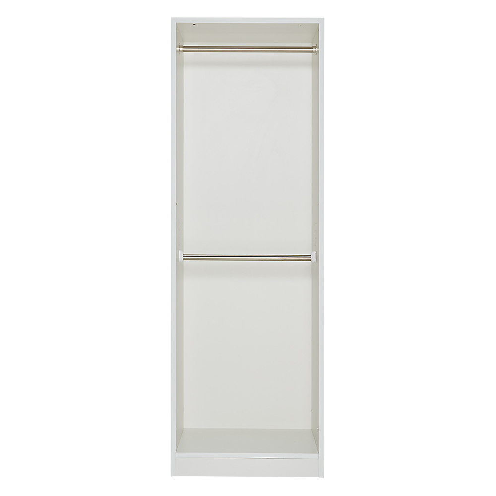 奥行スリムで省スペース オープン間仕切りワードローブ ハンガー2段 幅60奥行54cm ワードローブ クローゼット 衣類収納 632319