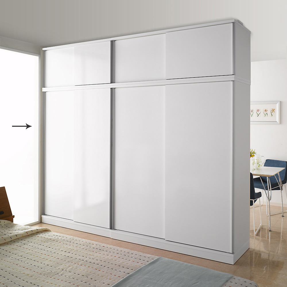 引き戸間仕切りワードローブ ハンガータイプ・幅118cm パーテーション 間仕切り リビング収納 632346