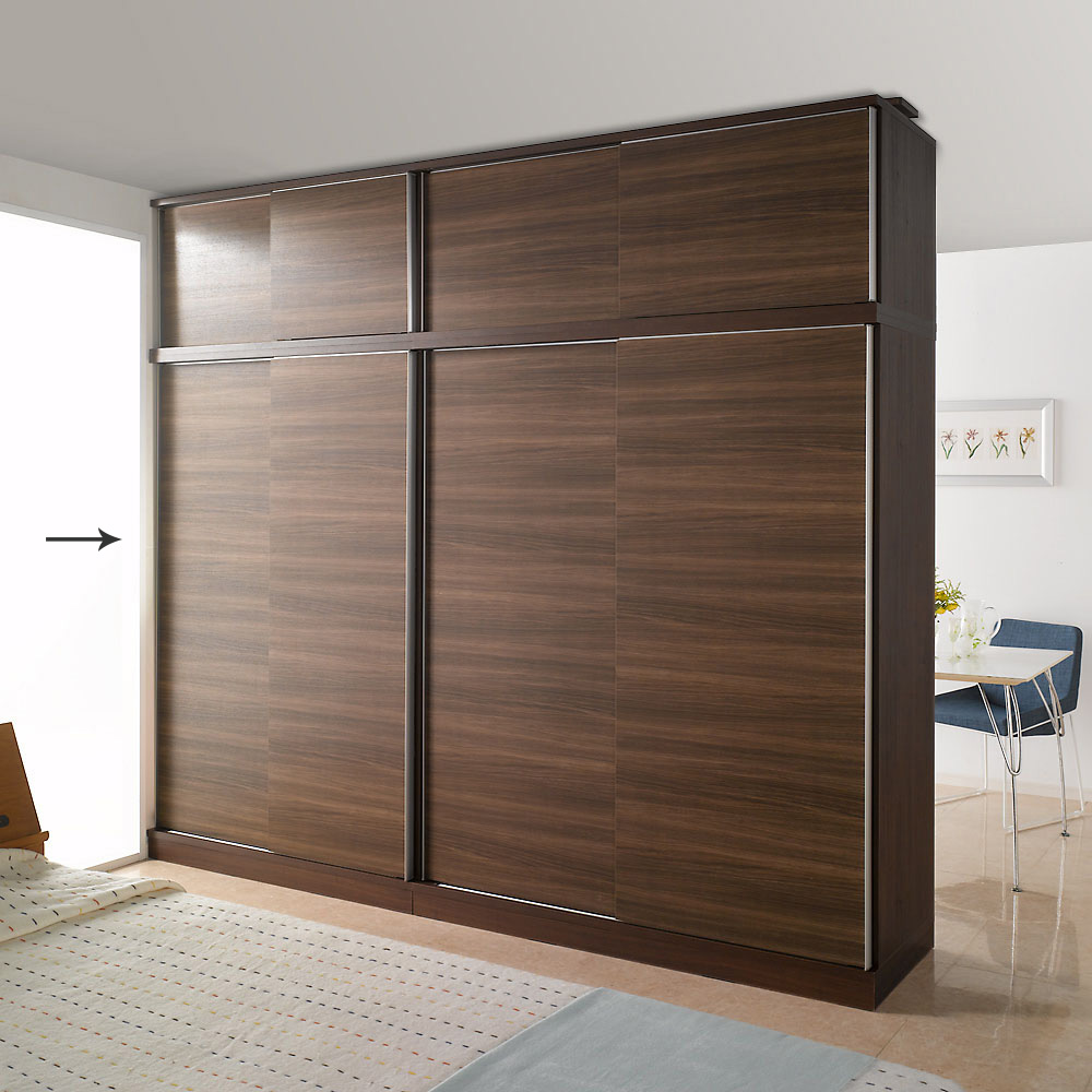 引き戸間仕切りワードローブ ハンガータイプ・幅118cm パーテーション 間仕切り リビング収納 632346