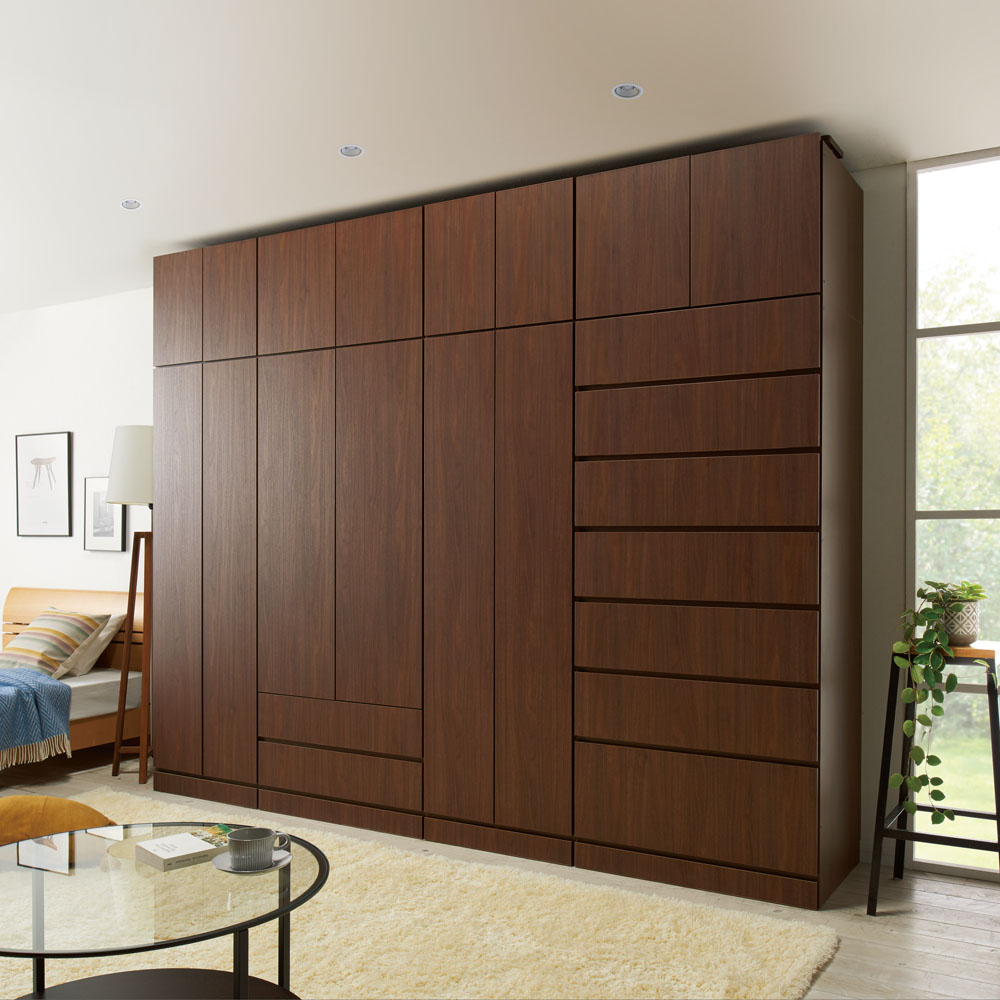 システム壁面ワードローブ 上置き・幅80高さ65cm ワードローブ クローゼット 衣類収納 632543