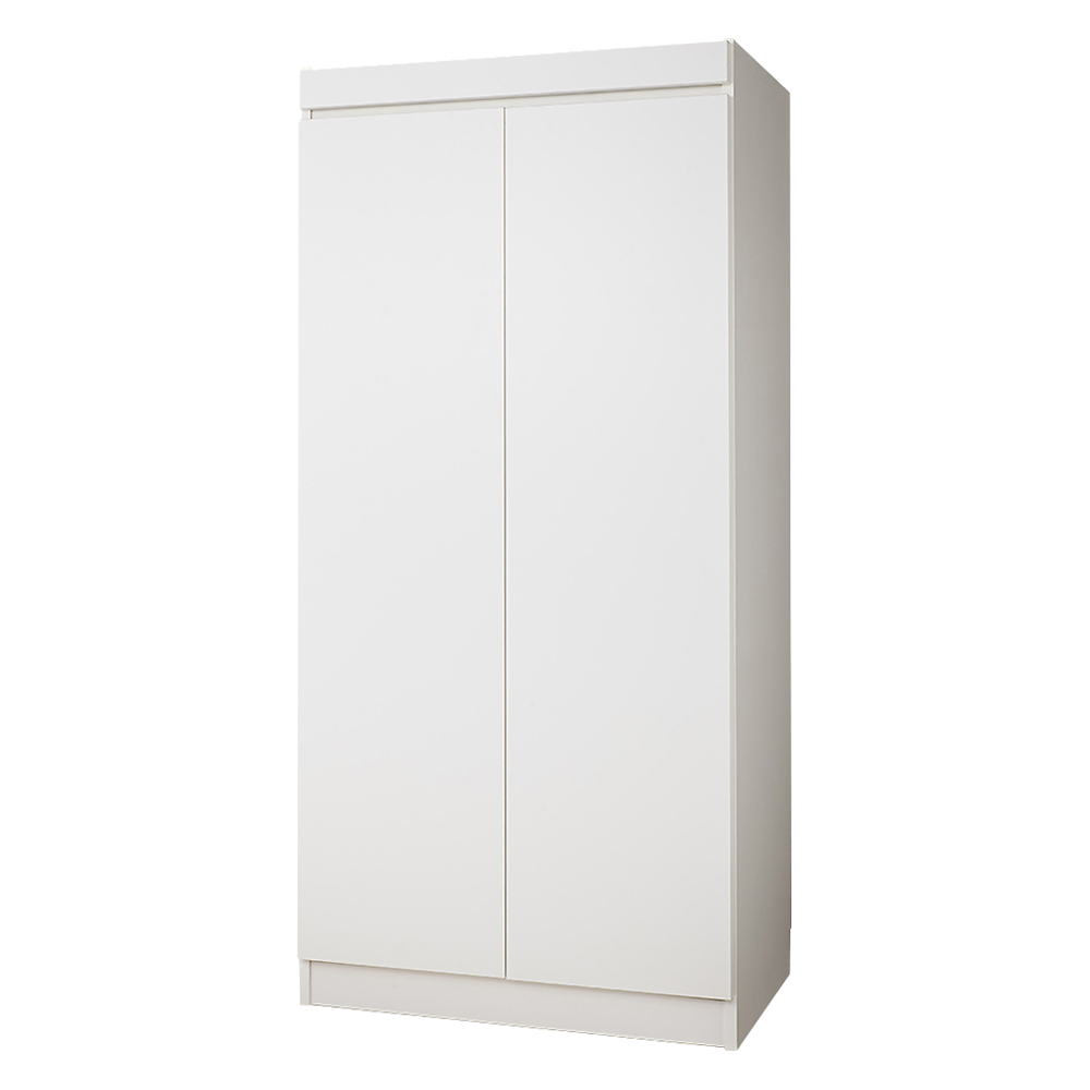 必要な時だけ引き出せるちょいかけハンガー付きクローゼット ハンガー1段可動棚2枚 幅80cm ワードローブ クローゼット 衣類収納 632602