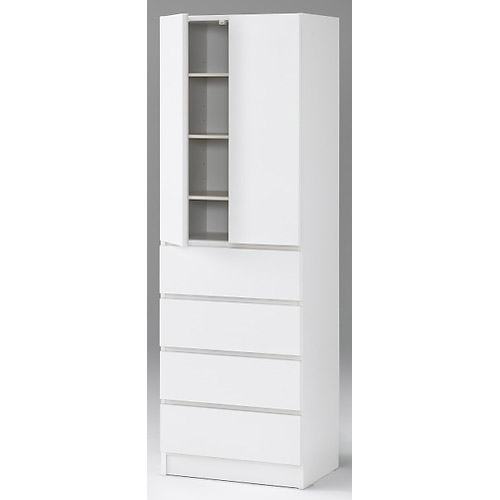 【薄型で省スペース！】梁避け対応システムユニット 奥行44cmタイプ 棚収納＆引き出し ワードローブ クローゼット 衣類収納 632617