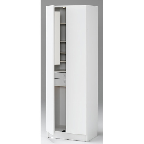 【薄型で省スペース!】梁避け対応システムユニット 奥行44cmタイプ 棚&引き出し付きストッカー ワードローブ クローゼット 衣類収納 632618