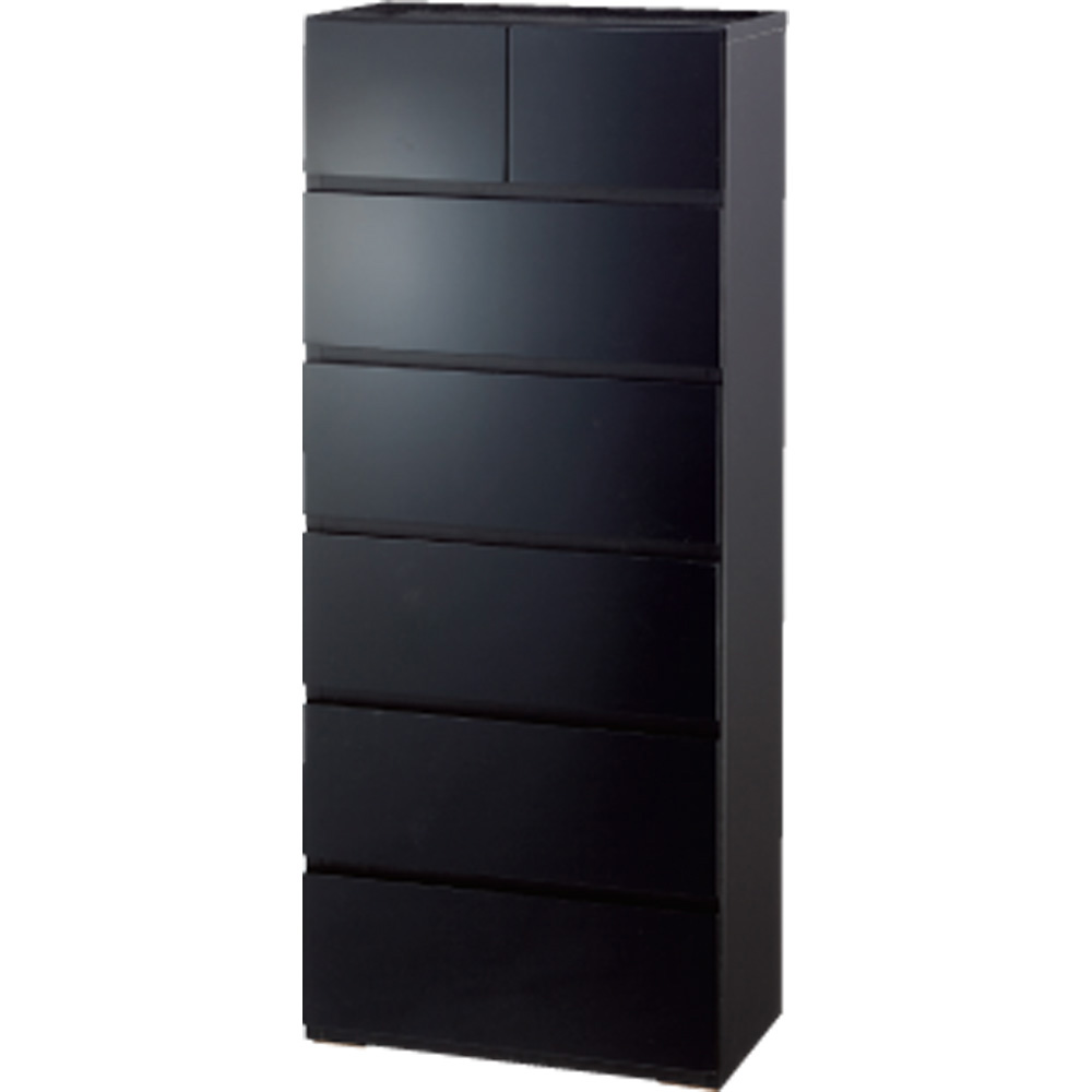 奥行30cm薄型ツヤツヤチェスト 幅50cm・6段 洗面所収納 隙間収納 トイレ 洗面所 ランドリー収納 632903