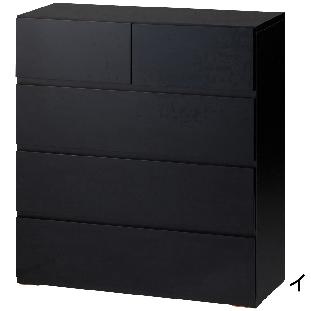 奥行30cm薄型ツヤツヤチェスト 幅75cm・4段 洗面所収納 隙間収納 トイレ 洗面所 ランドリー収納 632904