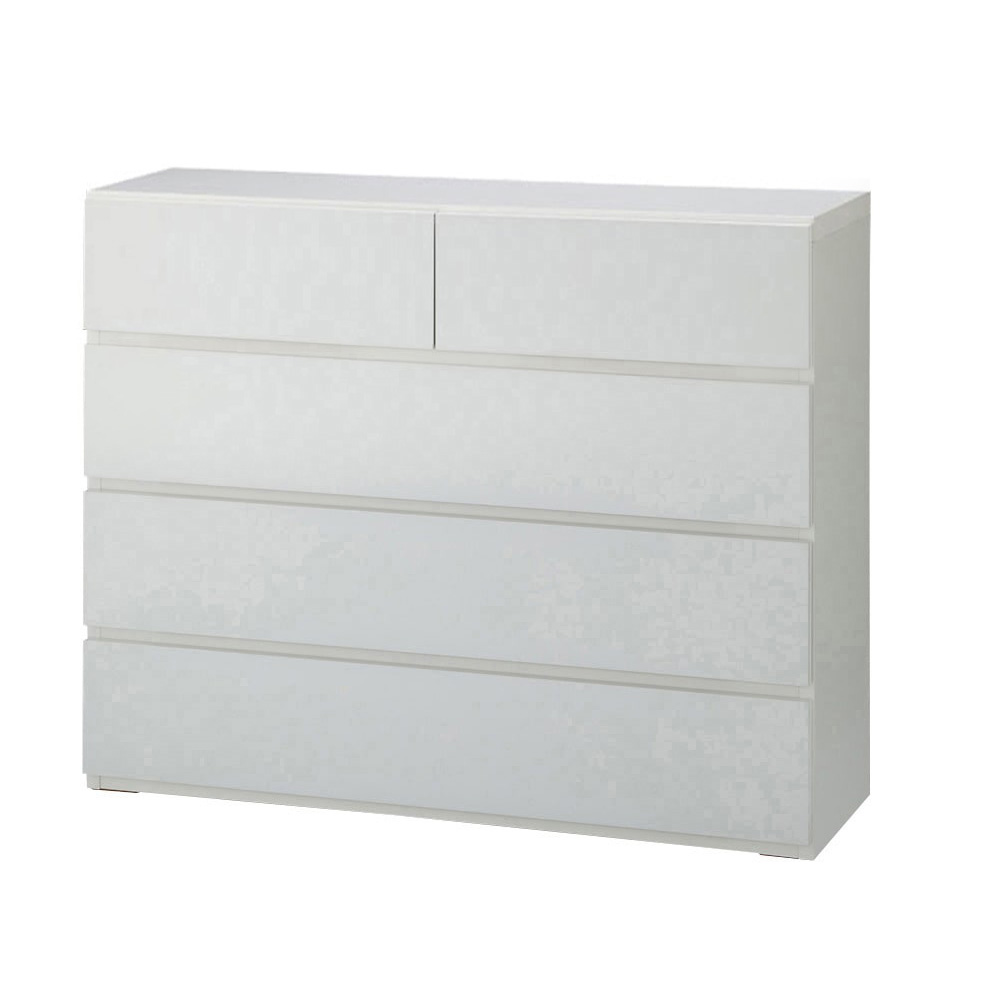 奥行30cm薄型ツヤツヤチェスト 幅100cm・4段 洗面所収納 隙間収納 トイレ 洗面所 ランドリー収納 632907