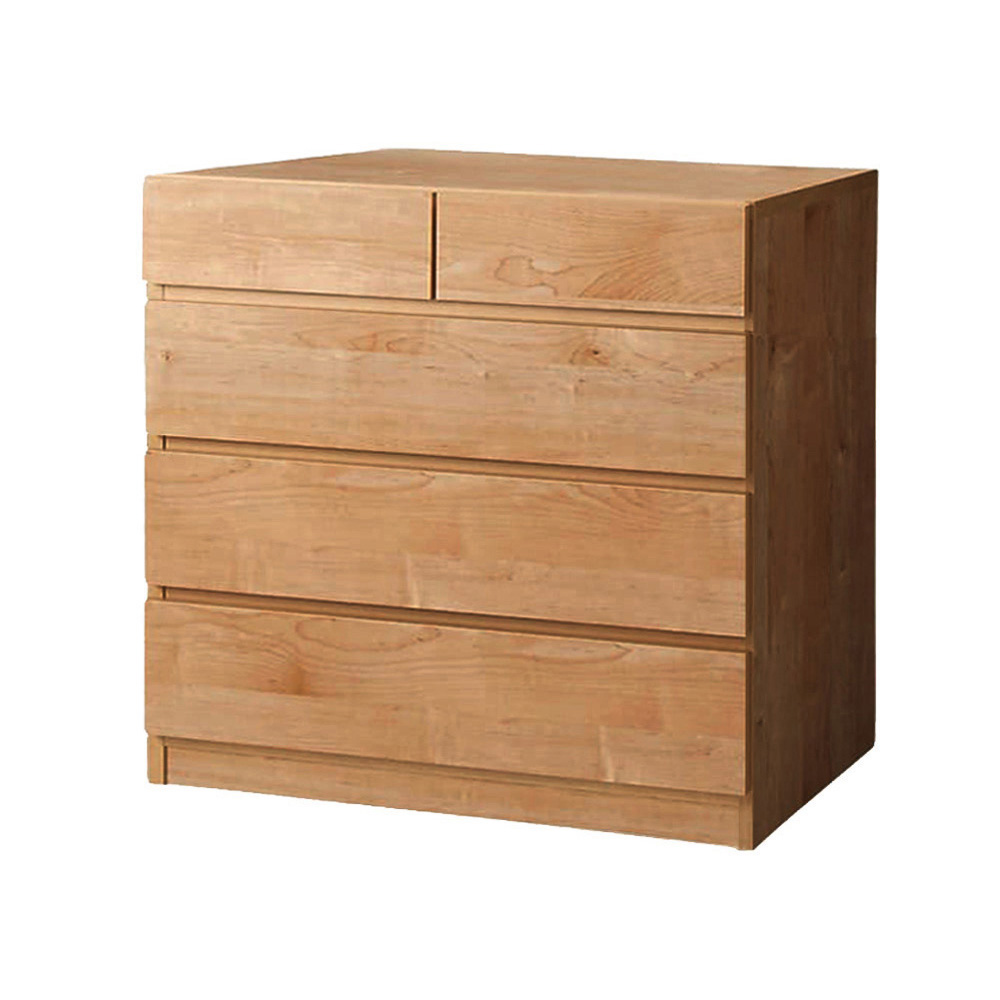 頑丈天板を賢く活用！ワイドクローゼットチェスト 4段・幅80cm タンス 衣類収納 632919