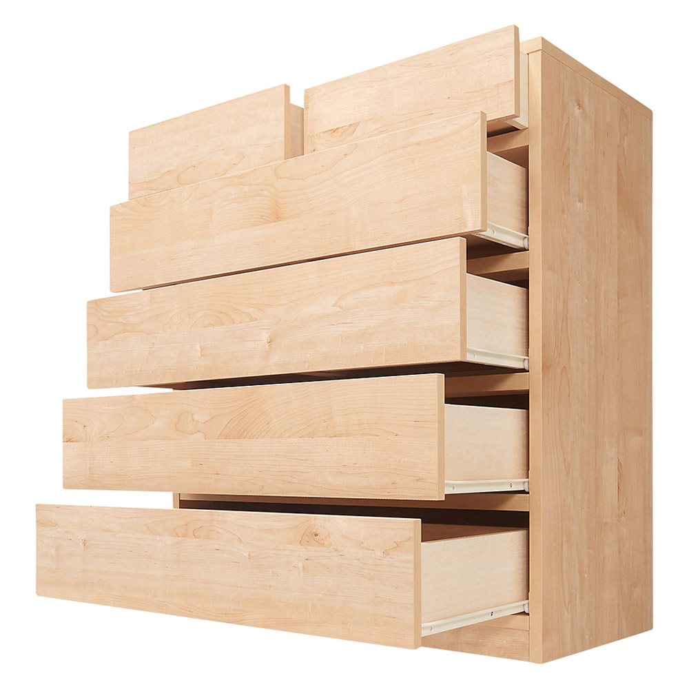 頑丈天板を賢く活用!ワイドクローゼットチェスト 5段・幅80cm タンス 衣類収納 632920