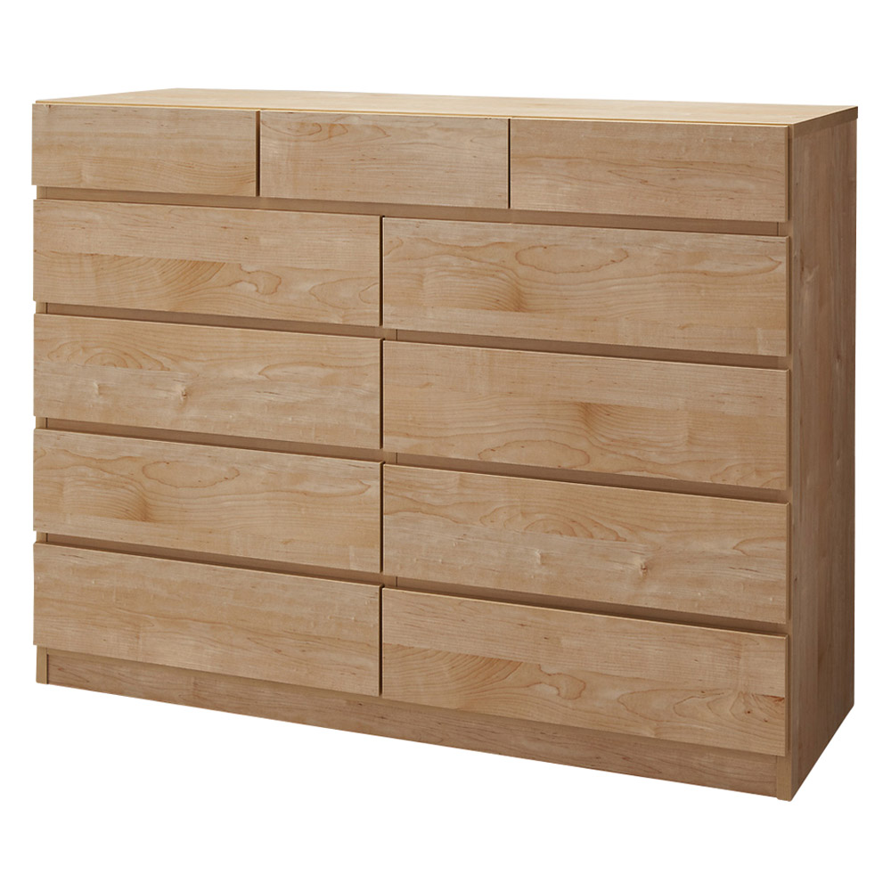 頑丈天板を賢く活用!ワイドクローゼットチェスト 5段・幅120cm タンス 衣類収納 632922