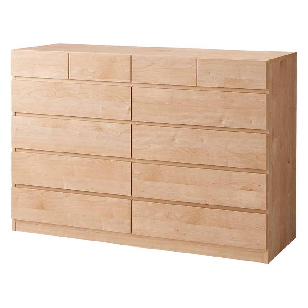 頑丈天板を賢く活用！ワイドクローゼットチェスト 5段・幅140cm タンス 衣類収納 632924