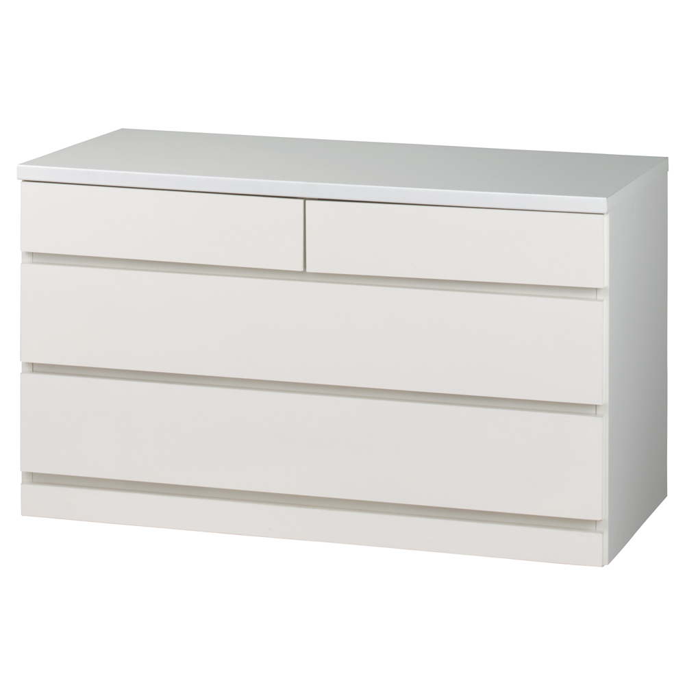 【日本製】奥行50cm隠しキャスター付きクローゼットチェスト 幅100cm・3段 押入れ クローゼット収納 衣類収納 632945