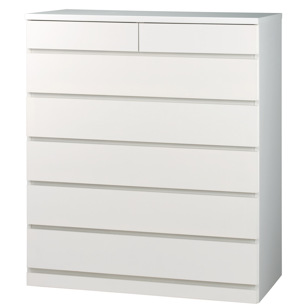 【日本製】奥行50cm隠しキャスター付きクローゼットチェスト 幅100cm・6段 押入れ クローゼット収納 衣類収納 632948