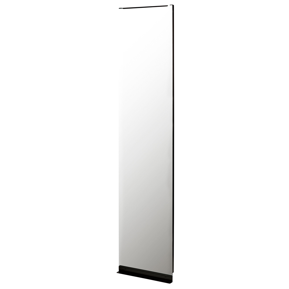 ≪幅40cm≫ 壁ピタ設置で突っ張らずに置けるディスプレイラック ミラータイプ スタンドミラー 姿見 全身鏡 インテリア雑貨 633004