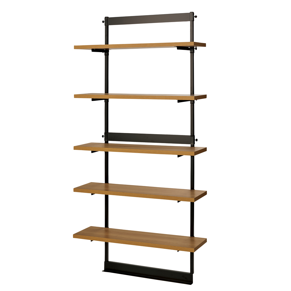 ≪幅90cm≫ 壁ピタ設置で突っ張らずに置けるディスプレイラック 棚タイプ コレクションケース ディスプレイラック 飾り棚 本棚 ラック シェルフ 633008