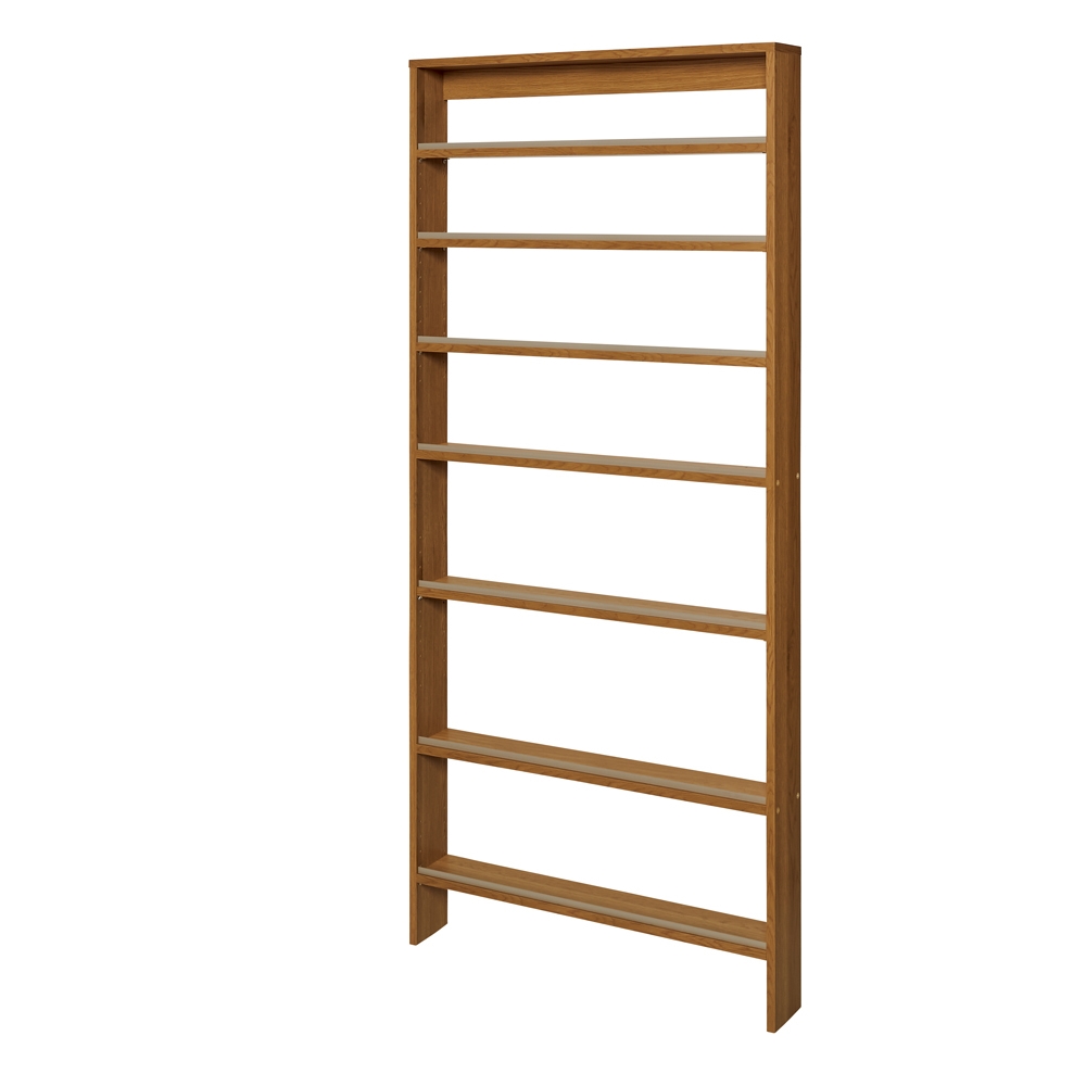 壁ピタ設置で突っ張らずに置ける超薄型ラック ハイタイプ高さ180cm 幅80cm奥行12cm コレクションケース ディスプレイラック 飾り棚 本棚 ラック シェルフ 633014