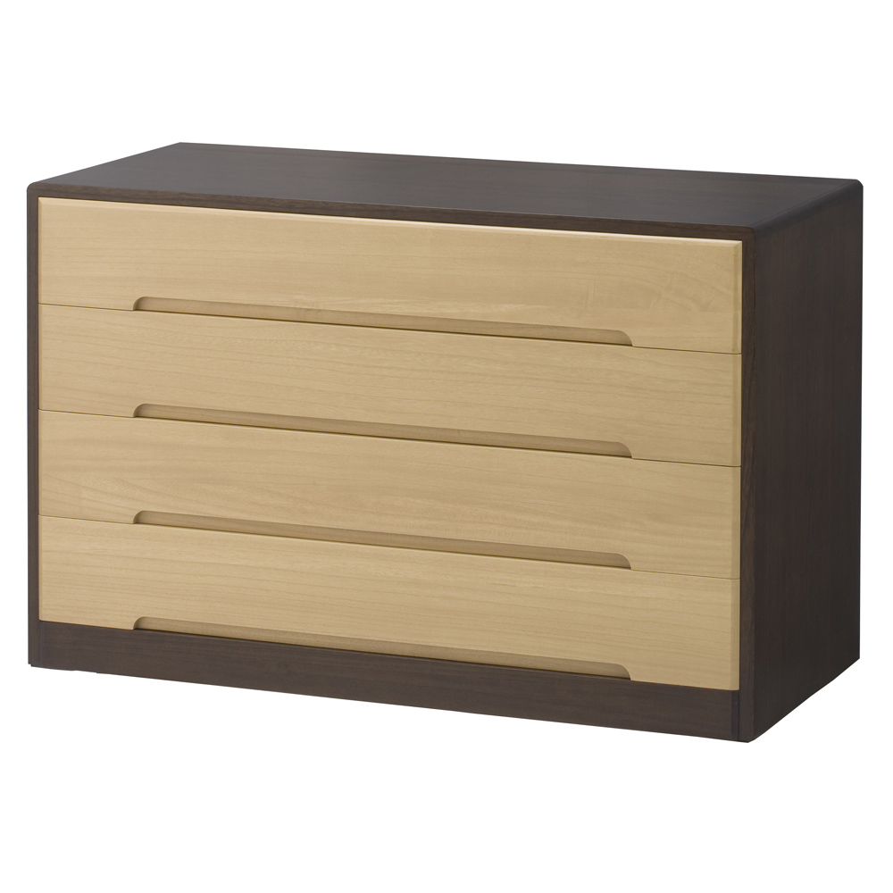 【日本製】総桐モダンクローゼットチェスト 4段 高さ65cm 押入れ クローゼット収納 衣類収納 633028