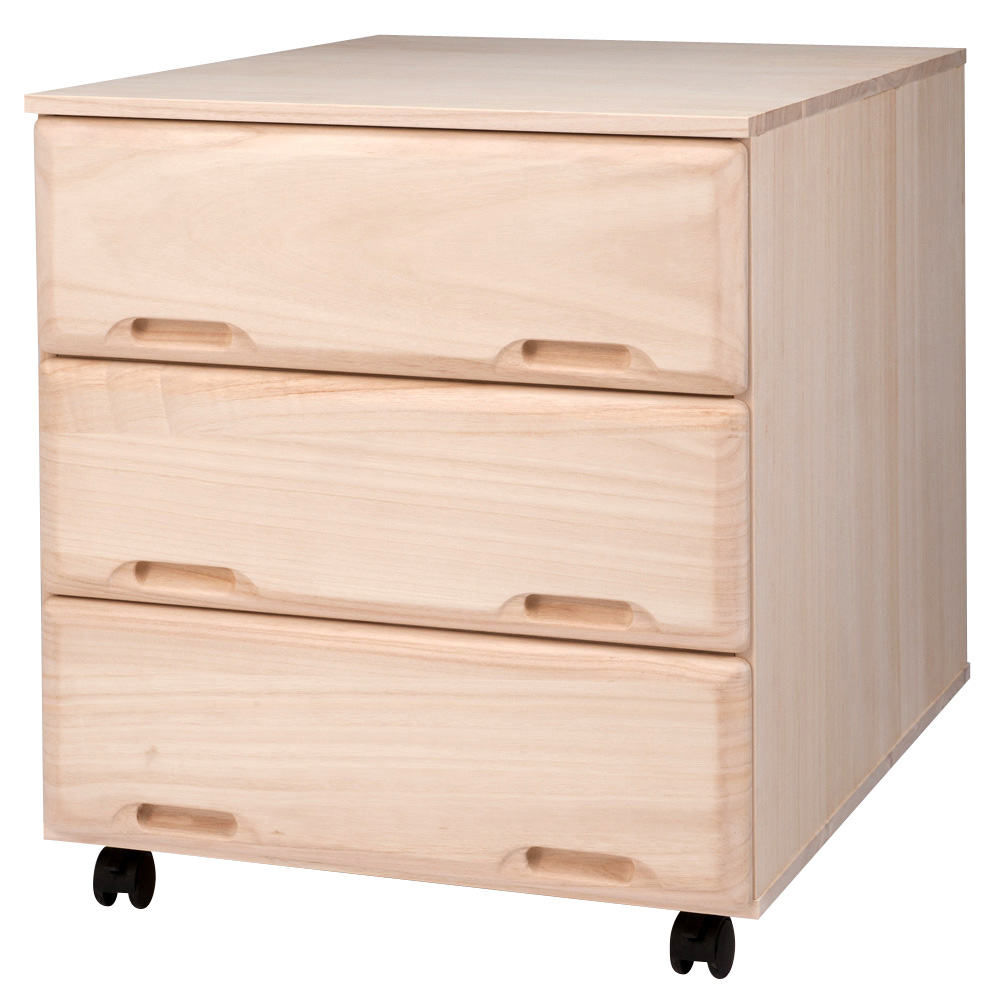 【衣類に優しい押し入れ収納】総桐スライドレール 押し入れタンス ミドル 3段・高さ64cm 押入れ クローゼット収納 衣類収納 633120