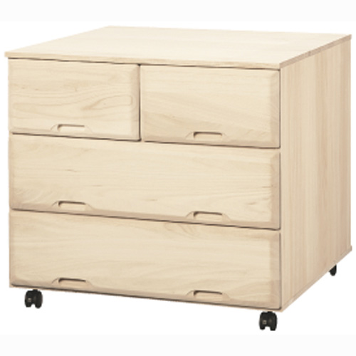 【衣類に優しい押し入れ収納】総桐スライドレール 押し入れタンス ワイド 3段・高さ69cm 押入れ クローゼット収納 衣類収納 633124