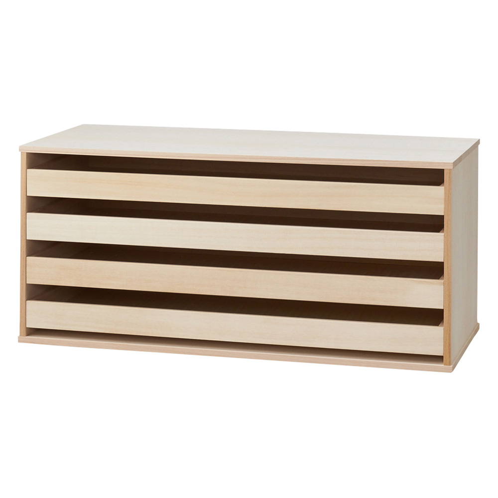 ウォークインクローゼット総桐着物収納シリーズ 盆収納4杯・高さ45cm 押入れ クローゼット収納 衣類収納 633128