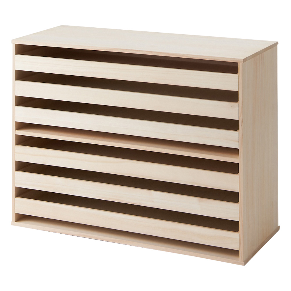 ウォークインクローゼット総桐着物収納シリーズ 盆収納6杯・高さ75cm 押入れ クローゼット収納 衣類収納 633129