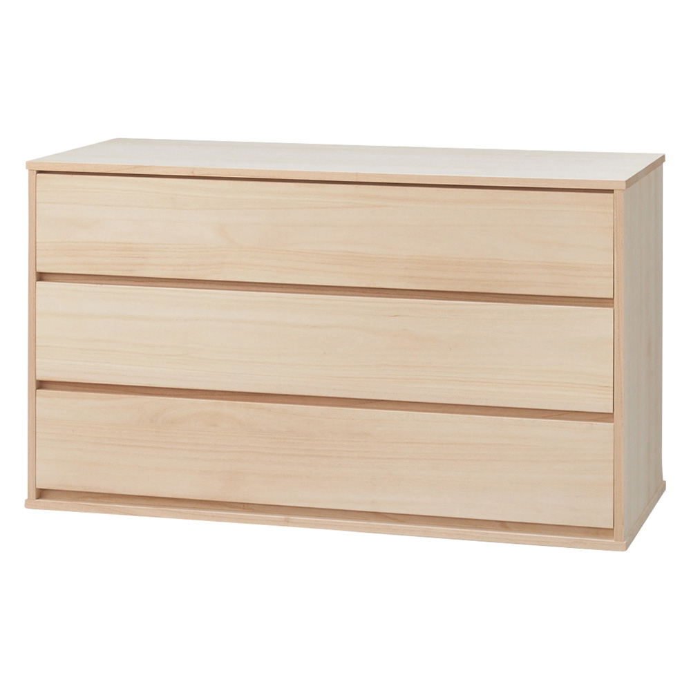 【ローチェスト】ウォークインクローゼット総桐着物収納シリーズ 引き出し深3段・高さ57.5cm 押入れ クローゼット収納 衣類収納 633132