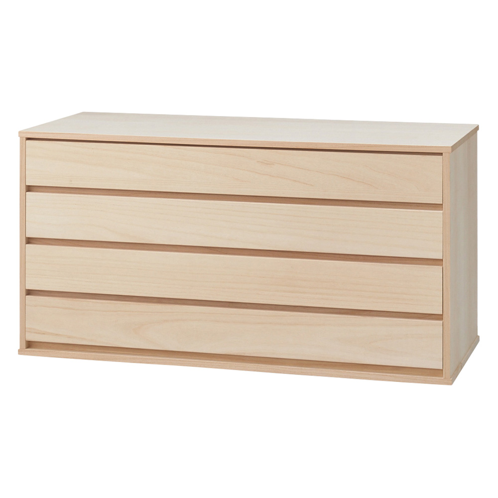 ウォークインクローゼット総桐着物収納シリーズ 引き出し深4段・高さ75cm 押入れ クローゼット収納 衣類収納 633133