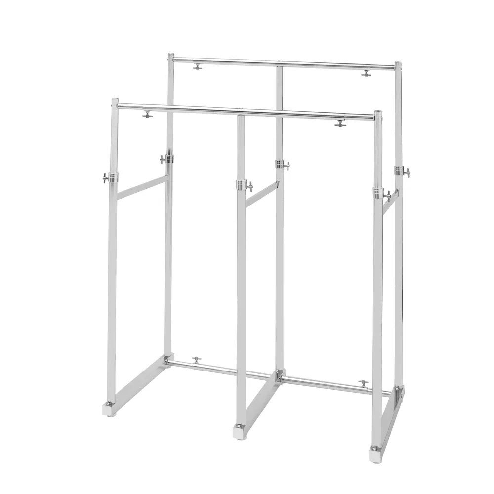 幅と高さが伸縮する 押し入れ頑丈ハンガー 半間用・幅70cm-100cm ハンガーラック パイプハンガー 衣類収納 633203