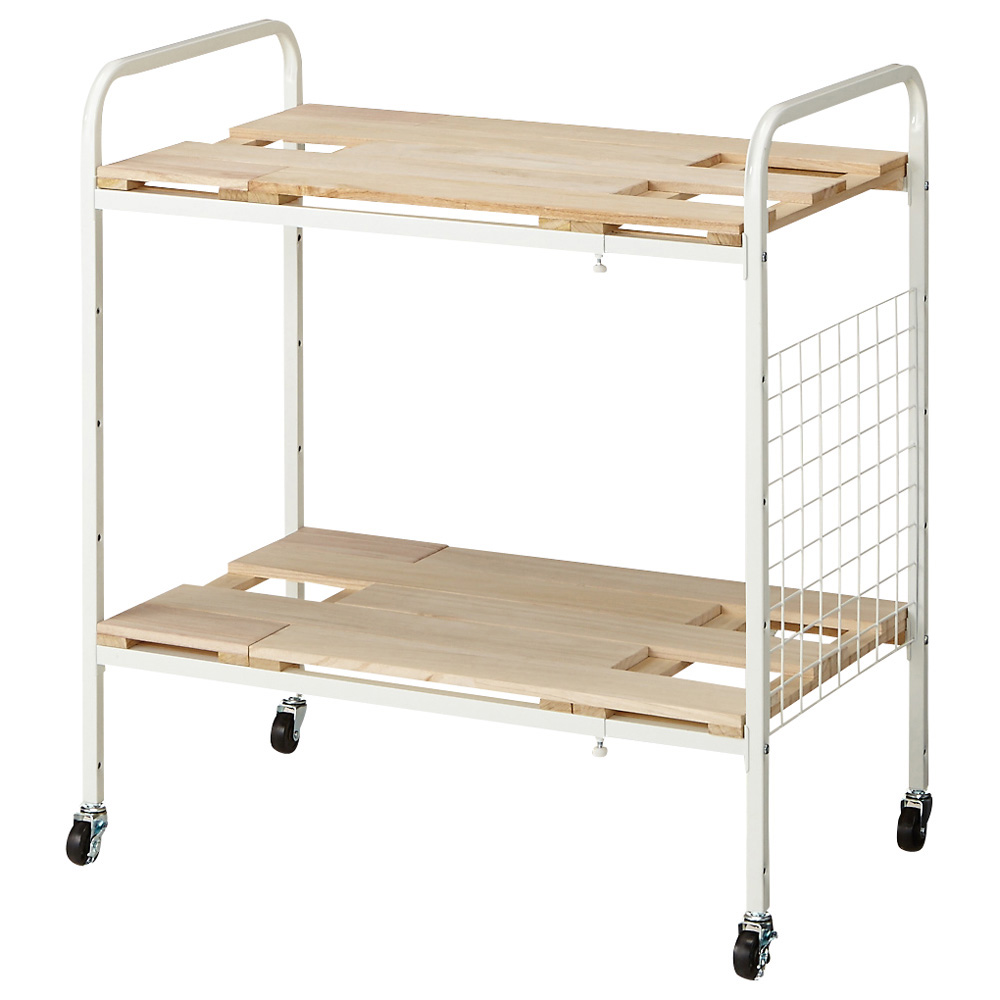 頑丈幅伸縮すのこ布団台シリーズ クローゼット棚2段 押入れ クローゼット収納 衣類収納 633213