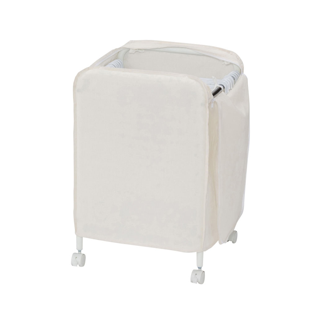 ジーパンもOK！頑丈スラックスハンガー 洗えるカバー付き・15本掛け ハンガーラック パイプハンガー 衣類収納 633218