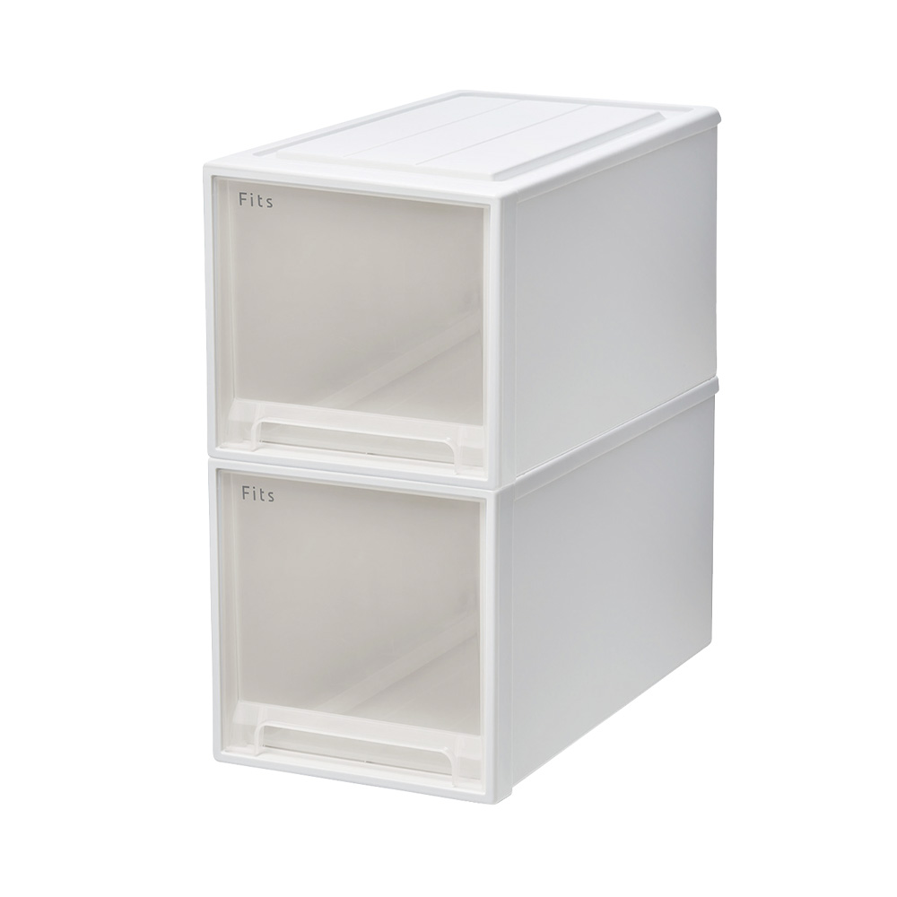 Fits フィッツ収納ケース クローゼットタイプ 奥行53cm幅30cm高さ30cm 2個組 収納ボックス 小物収納 フリーボックス 633303