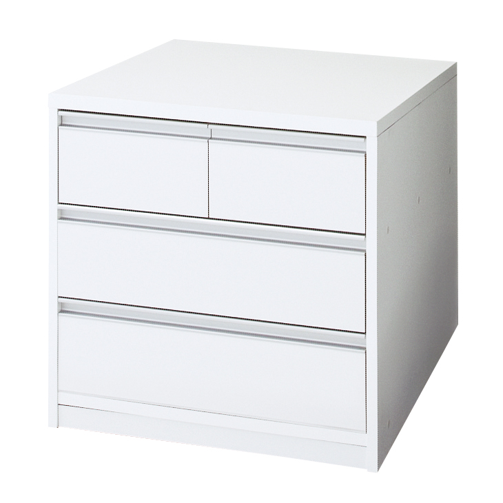 奥行が選べる隠しキャスター付きチェスト 深めのクローゼットタイプ 奥行60幅60高さ58.5cm・3段 押入れ クローゼット収納 衣類収納 633336