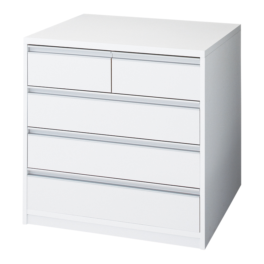 奥行が選べる隠しキャスター付きチェスト 深めのクローゼットタイプ 奥行60幅75高さ75cm・4段 押入れ クローゼット収納 衣類収納 633340