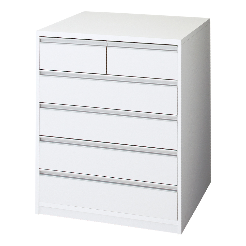 奥行が選べる隠しキャスター付きチェスト 深めのクローゼットタイプ 奥行60幅75高さ91cm・5段 押入れ クローゼット収納 衣類収納 633341