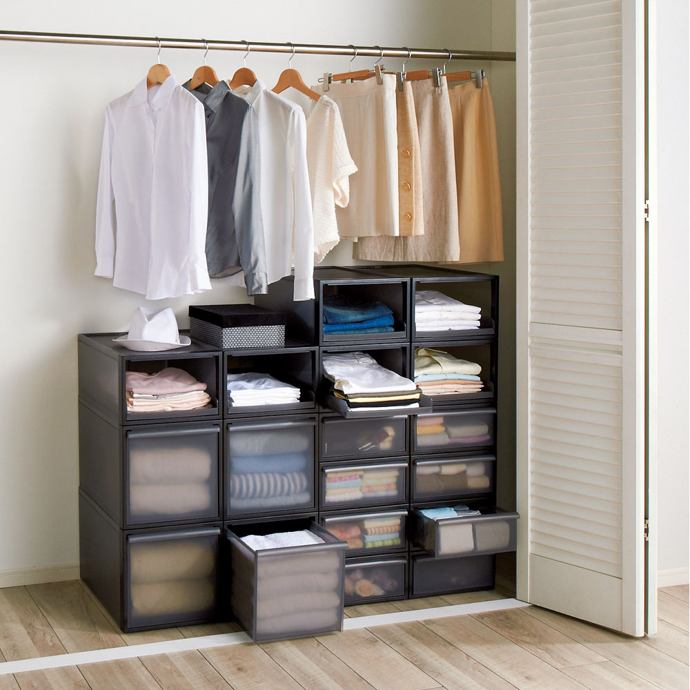 クローゼットシステム トレータイプ 2個組 収納ボックス 小物収納 フリーボックス 633350