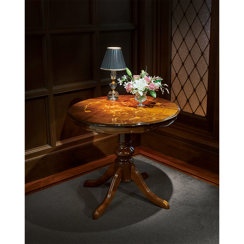 イタリア製 ダイニング丸テーブル 幅80cm奥行80cm高さ72.5cm カフェテーブル テーブル 626451