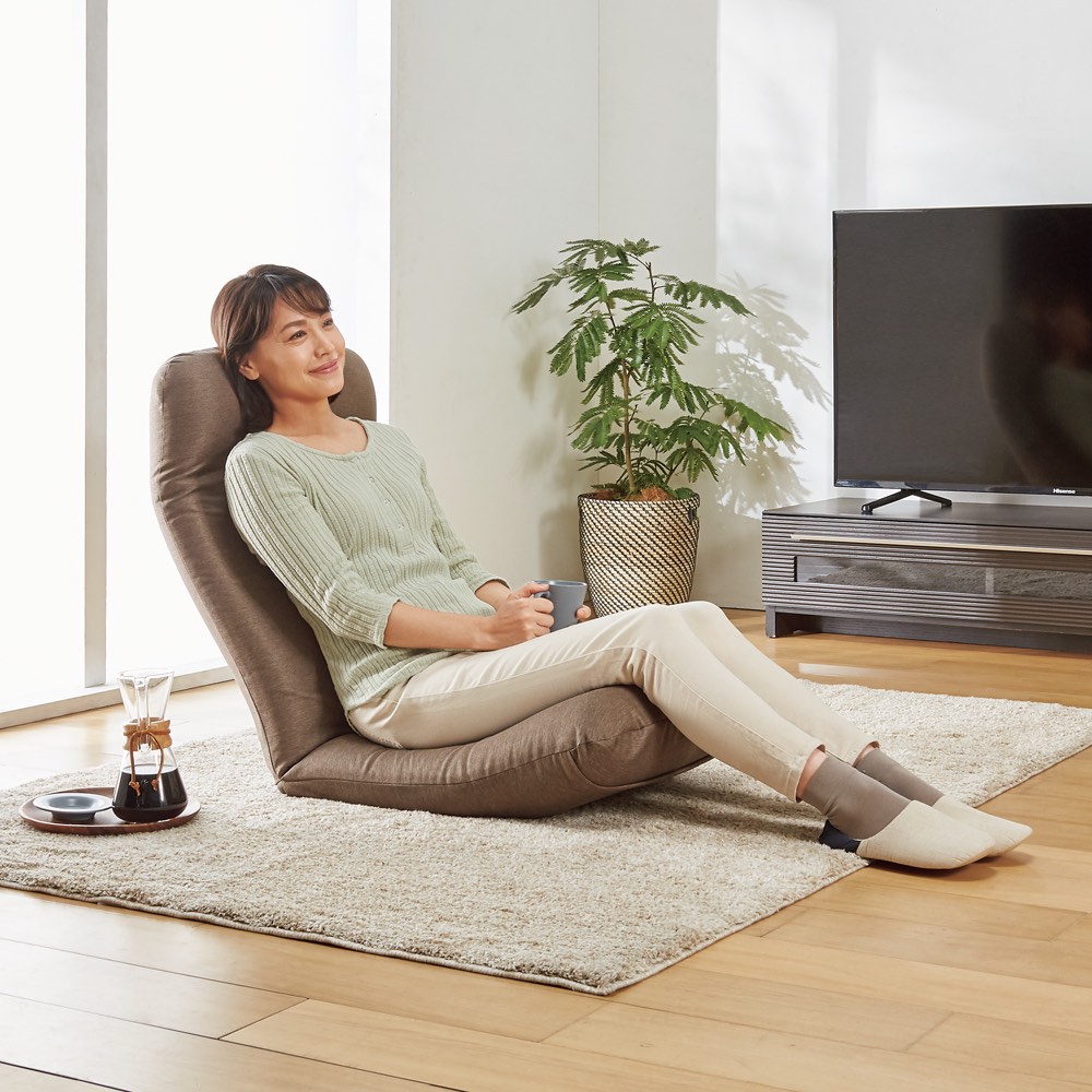 腰にやさしいリラックスチェアV Lサイズ・幅52cm 座椅子 椅子 チェア 626702