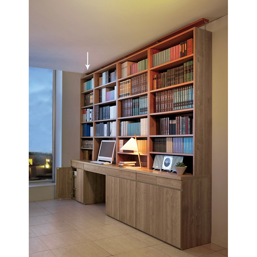 ホームライブラリーシリーズ キャビネット 幅60cm 突っ張りタイプ オフィス 事務 書斎机 ホームオフィス家具 627114