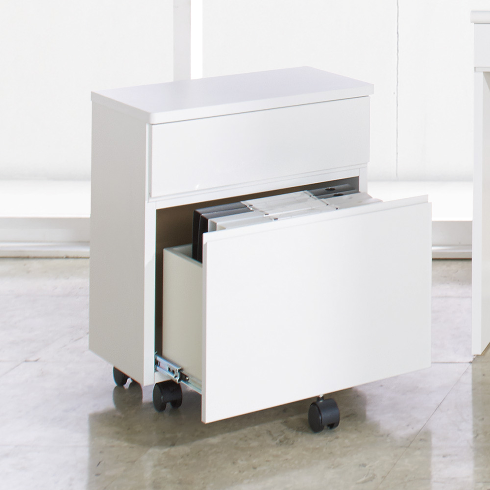 ジャストフィットするデスクシリーズ サイドチェスト サイド 脇机 机 627124