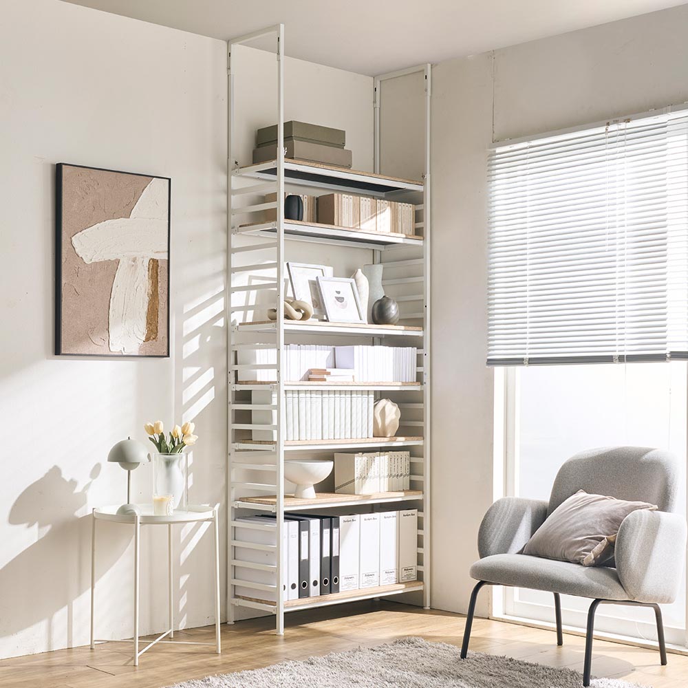 北欧ナチュラルの頑丈突っ張りラック 幅90cm奥行33cm 通販 - ディノス