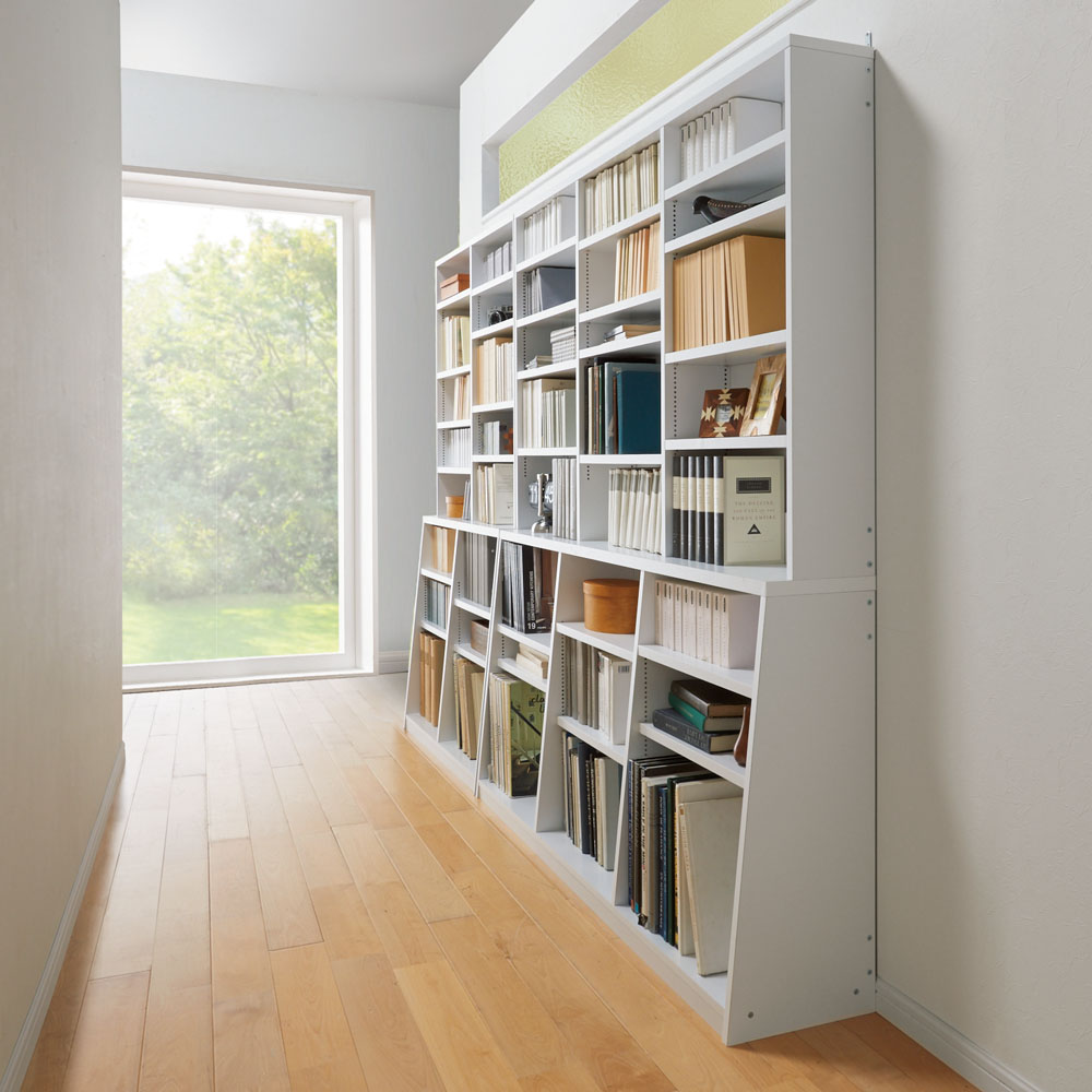 ≪幅90cm高さ168.5cm≫ 脚元安定1cmピッチ棚板頑丈薄型書棚 高さ168.5cm 本棚 ブックシェルフ 書棚 ラック シェルフ 627510