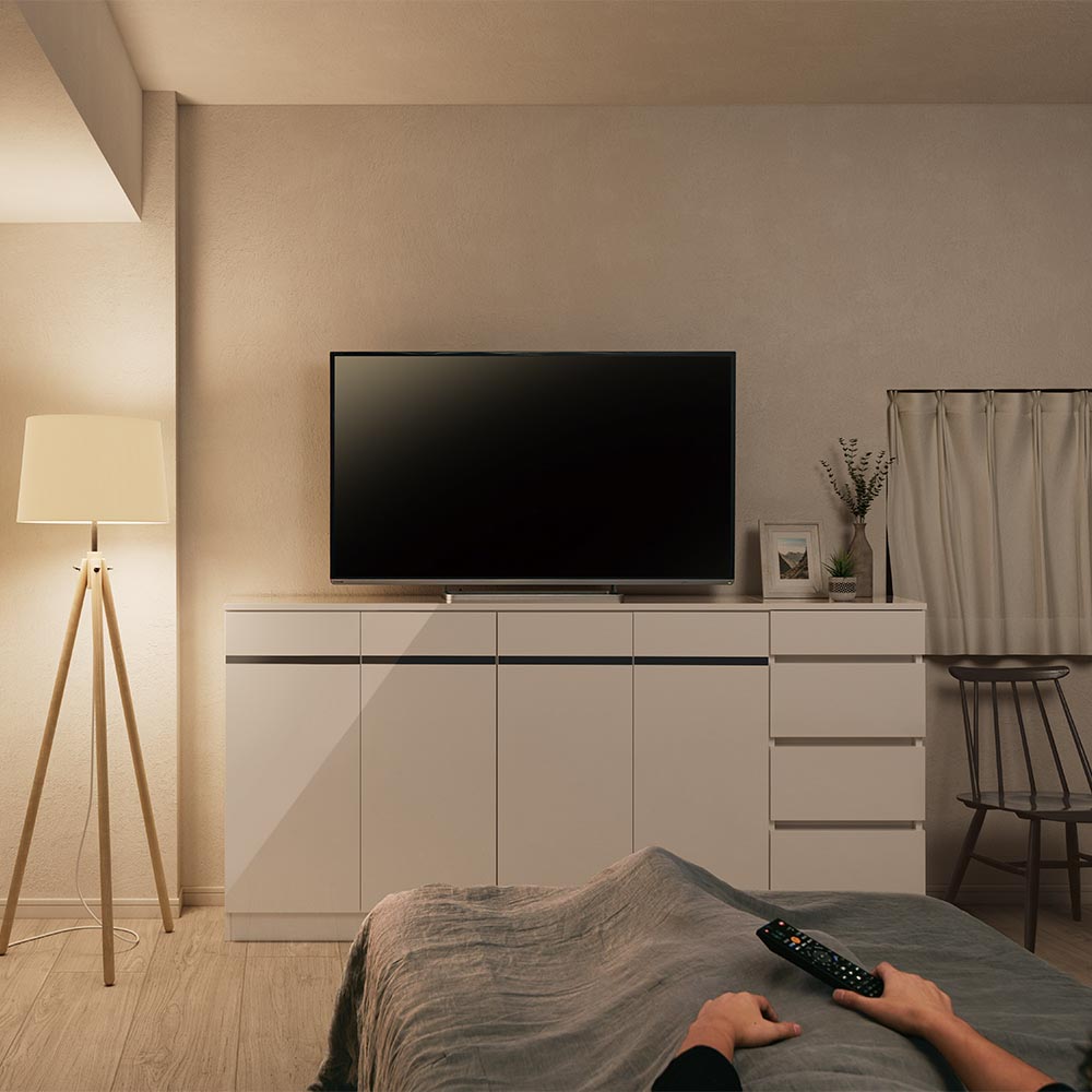 ハイタイプテレビ台 幅160高さ100cm 【寝ながらハイテレビ台シリーズ】 壁面収納テレビ台 テレビ台 テレビボード 628412