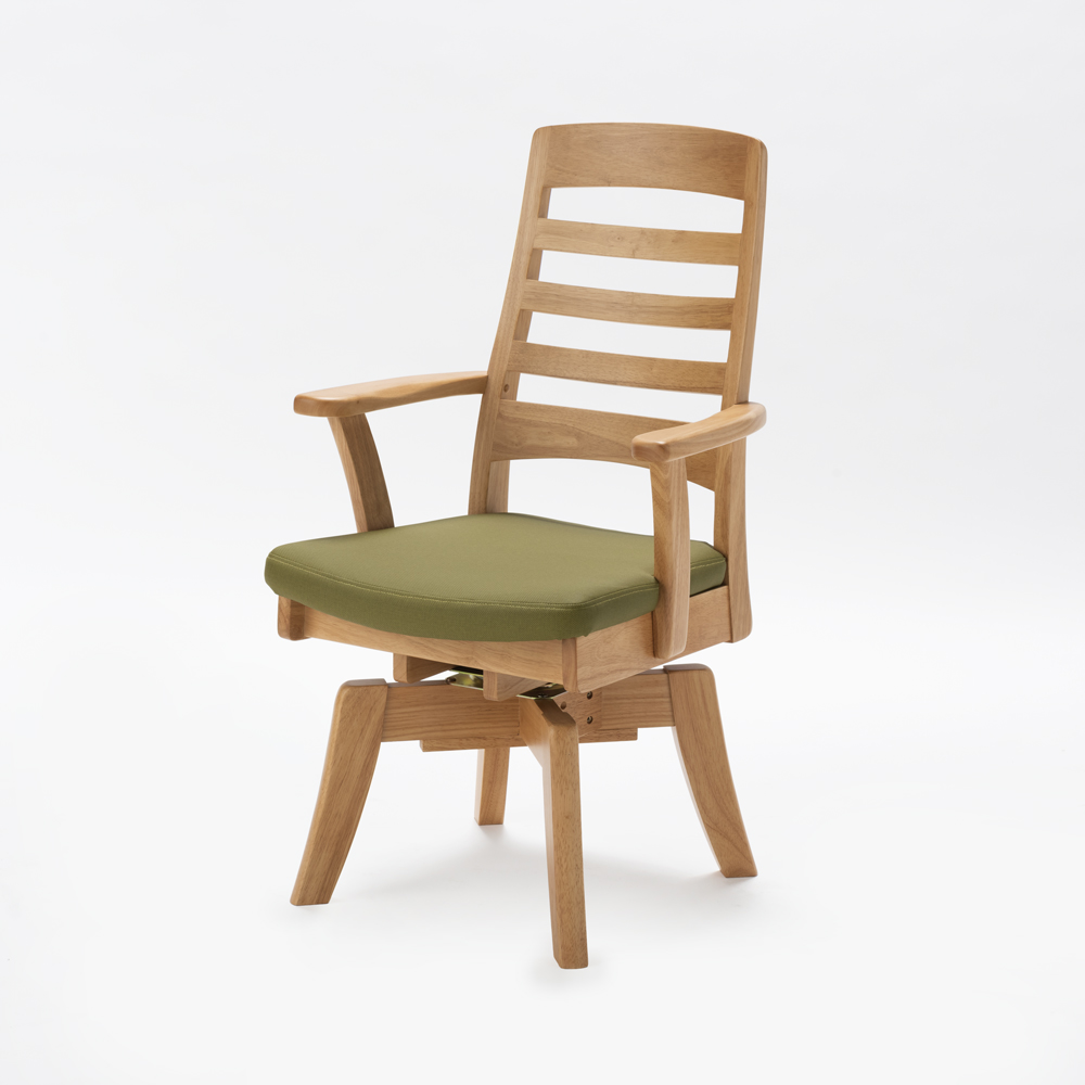 角丸優しいテーブルダイニングシリーズ 回転アームチェア 回転椅子 椅子 チェア 628810