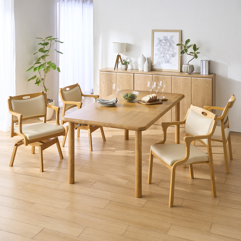 ≪幅150cm≫ 立ち座りしやすいダイニングシリーズ ダイニングテーブル ダイニングテーブル テーブル 628819