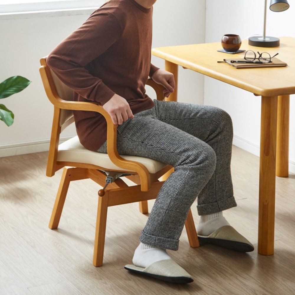 立ち座りしやすいダイニングシリーズ 90度ロック機能付き 回転安心グリップチェア 回転椅子 椅子 チェア 628822