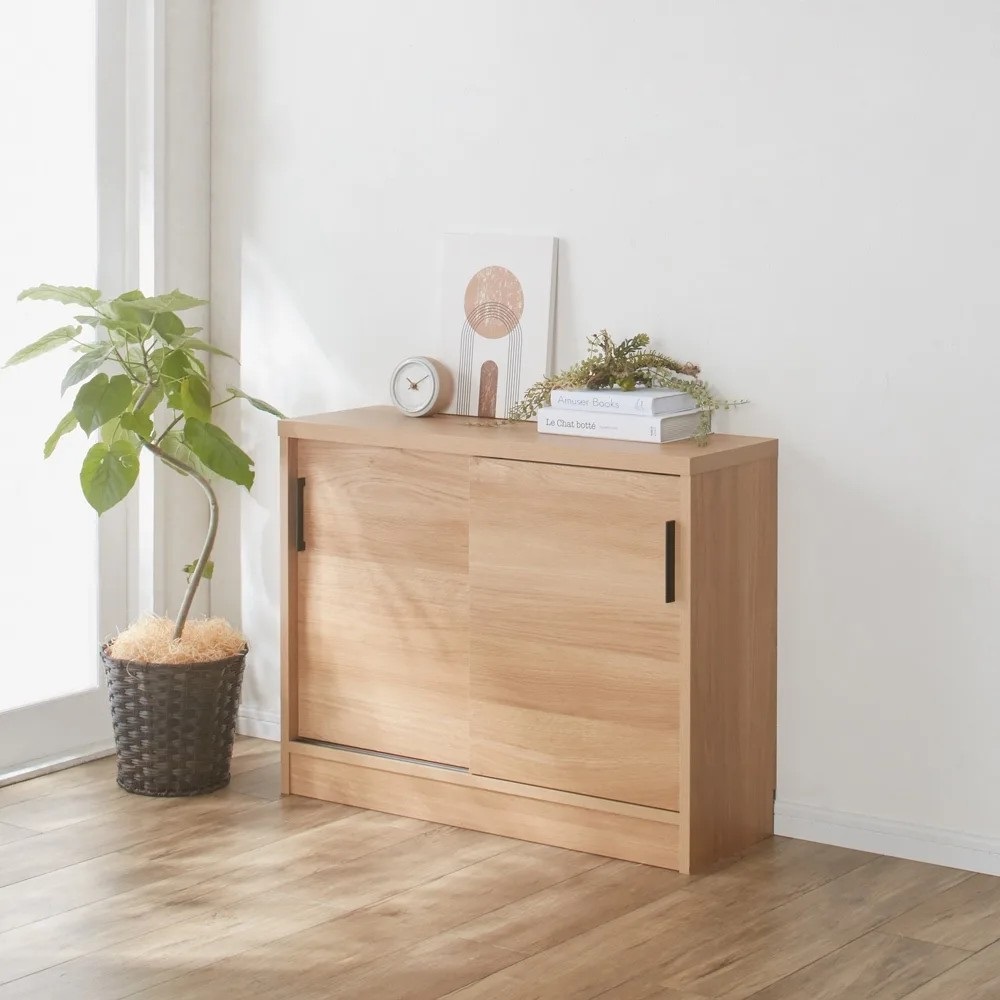 引き戸カウンター下収納庫 奥行29.5高さ70cmタイプ 収納庫・幅90cm キャビネット リビングボード リビング収納 629116