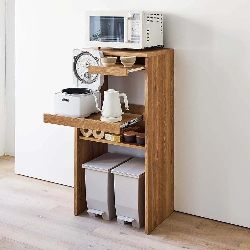 ご飯が盛りやすい「おコメ本位」シリーズ 家電収納 幅60cm キッチンストッカー 隙間収納 キッチン収納 629601